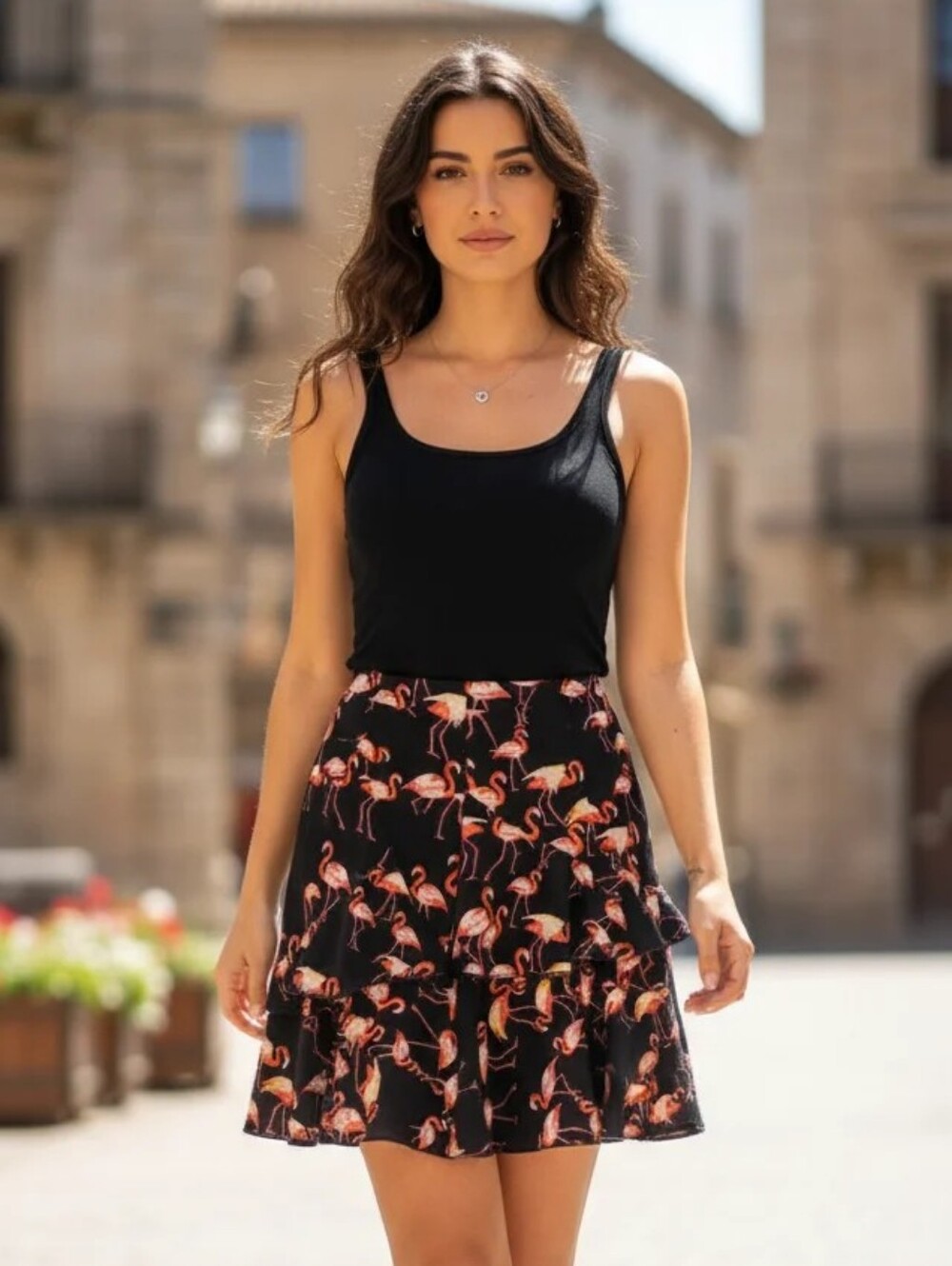 Bebe Size Extra Small Xs Flamingo Black Skirt